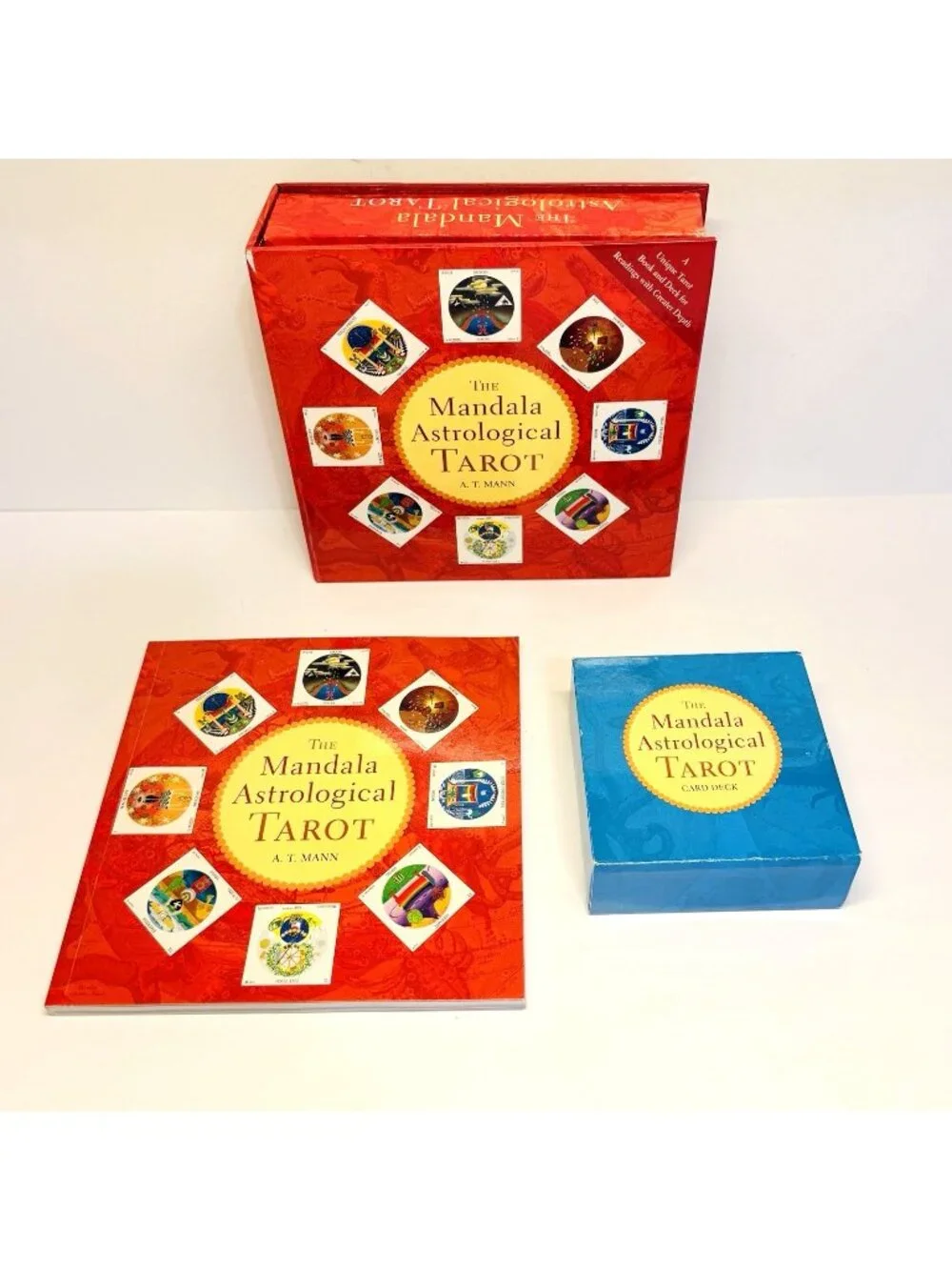 Mandala Astrological Tarot Kit A. T. Mann 2009 Book + Complete 78 Card Deck